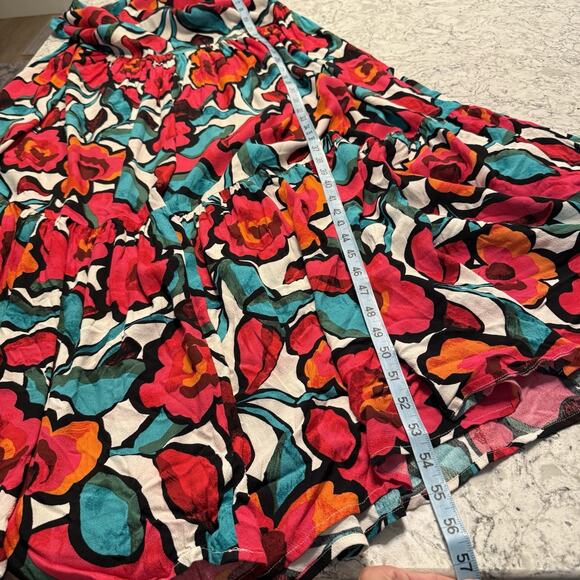 Anthropologie Corey Lynn Calter Tiered Short Sleeve Dress Size Medium Floral - Picture 14 of 16